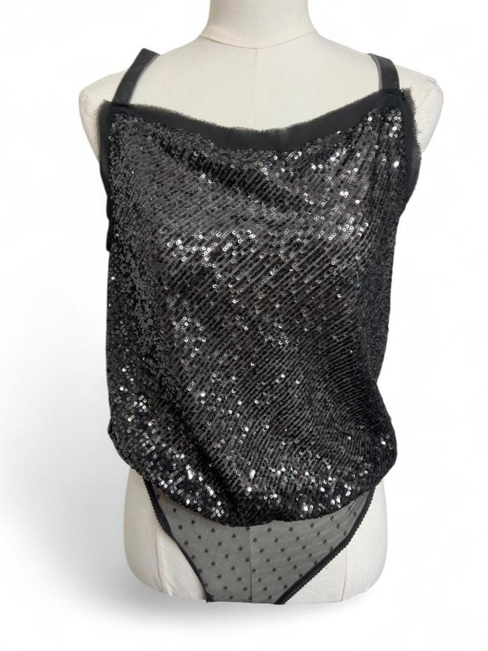NWT Intimately Free People silver sequins sparkly bodysuit one piece boho rave